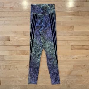 Adidas women’s size XS climalite leggings athletic pants purple green